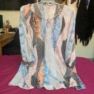 Tagless Long Sleeve Blouse; Cold Shoulder